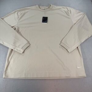 Nike Golf Dri-FIT Long Sleeve Shirt‎ Mens XXL Beige Tan Crewneck NWT